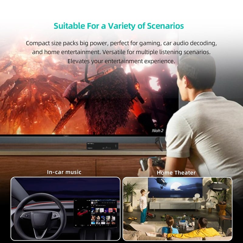 AOSHIDA SMSL PS200PRO ES9039Q2M HiFi DAC, DSD512 PCM 32Bit/768kHz Digital to Analog Audio Converter, USB/Optical/Coaxial to Stereo RCA Output, MQA/MQA-CD Audio DAC for PC/PS5/Switch/Amp - Image 5